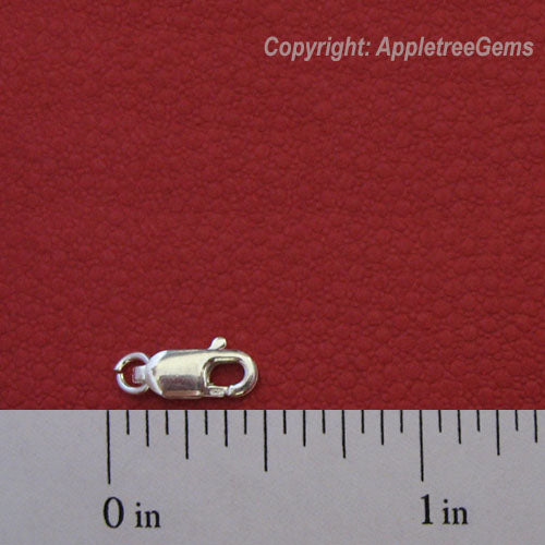 925 Sterling Silver Lobster Clasp. 10mm. 10 pcs. Made in Italy.