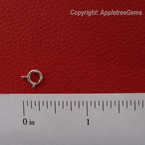 925 Sterling silver spring ring clasp. 6mm. 10 pcs. Made in Italy.