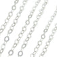 925 Solid Sterling Silver Chain. 24''. Made in Italy.
