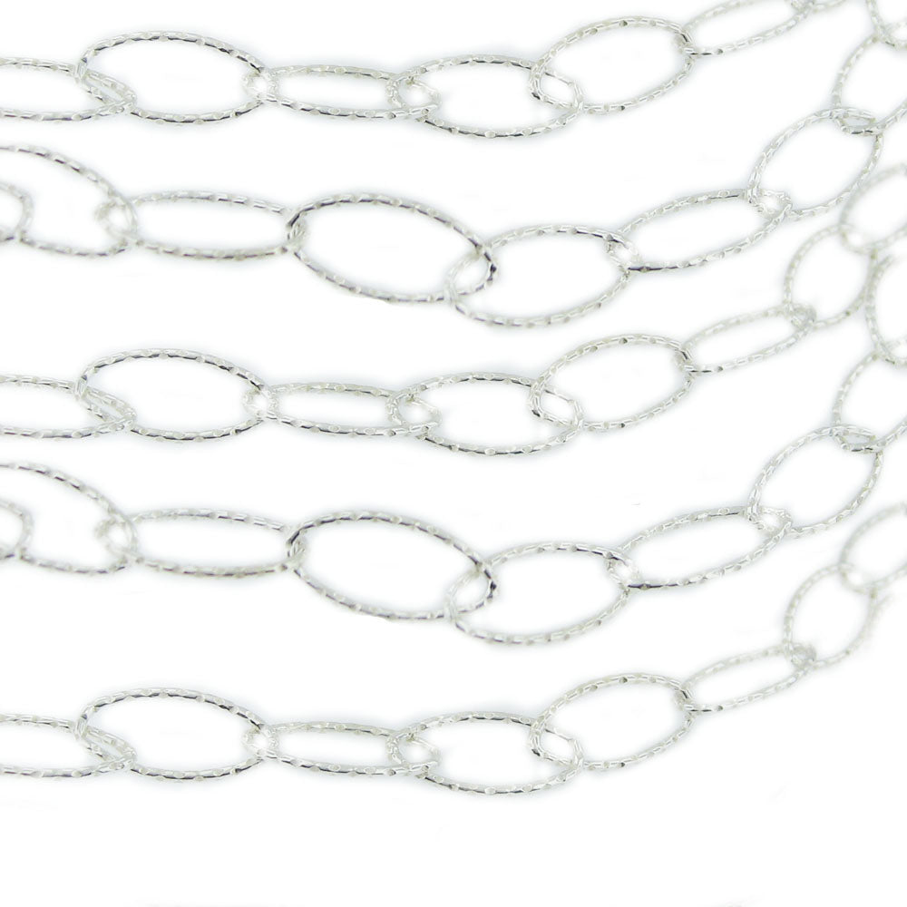 925 Sterling Silver Chain. Large Links! 24''. Made in Italy.