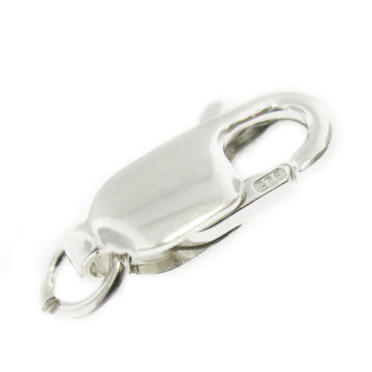 925 Sterling Silver Lobster Clasp. 10mm. 10 pcs. Made in Italy.