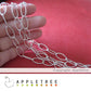 925 Sterling Silver Chain. Large Links! 24''. Made in Italy.