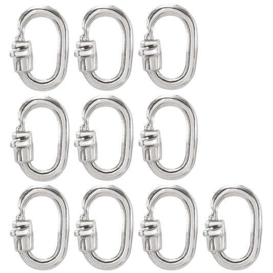 925 Sterling Silver Link Lock Locking Jump Rings, 10 pcs. Made in Australia.